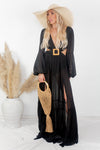 Cut-out Maxi Dress - Black