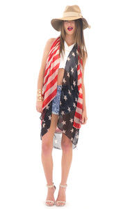 VINTAGE AMERICAN FLAG SCARF - Haute & Rebellious