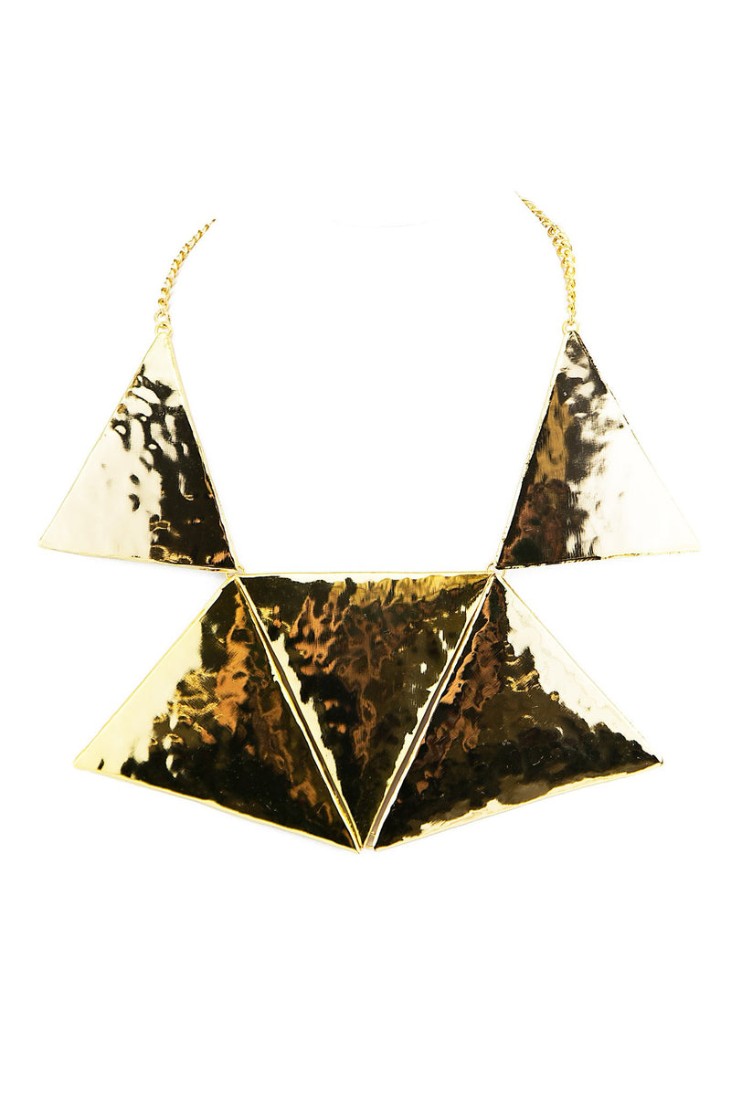 MELTED GOLD TRIANGLE NECKLACE - Haute & Rebellious
