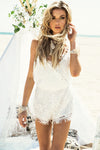 Playa Blanca Lace Romper - White - Haute & Rebellious