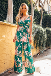 Floral Jumpsuit with Tie Detail
