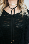 Point Forward Leather Choker - Haute & Rebellious