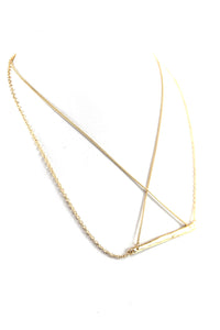 PETITE LONG PLATE PENDANT NECKLACE - Haute & Rebellious