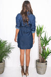 Roselle Denim Shift Dress - Haute & Rebellious