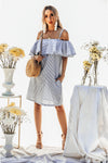 Summer Vacay Striped Ruffle Dress
