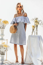 Summer Vacay Striped Ruffle Dress