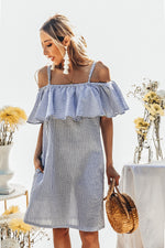 Summer Vacay Striped Ruffle Dress