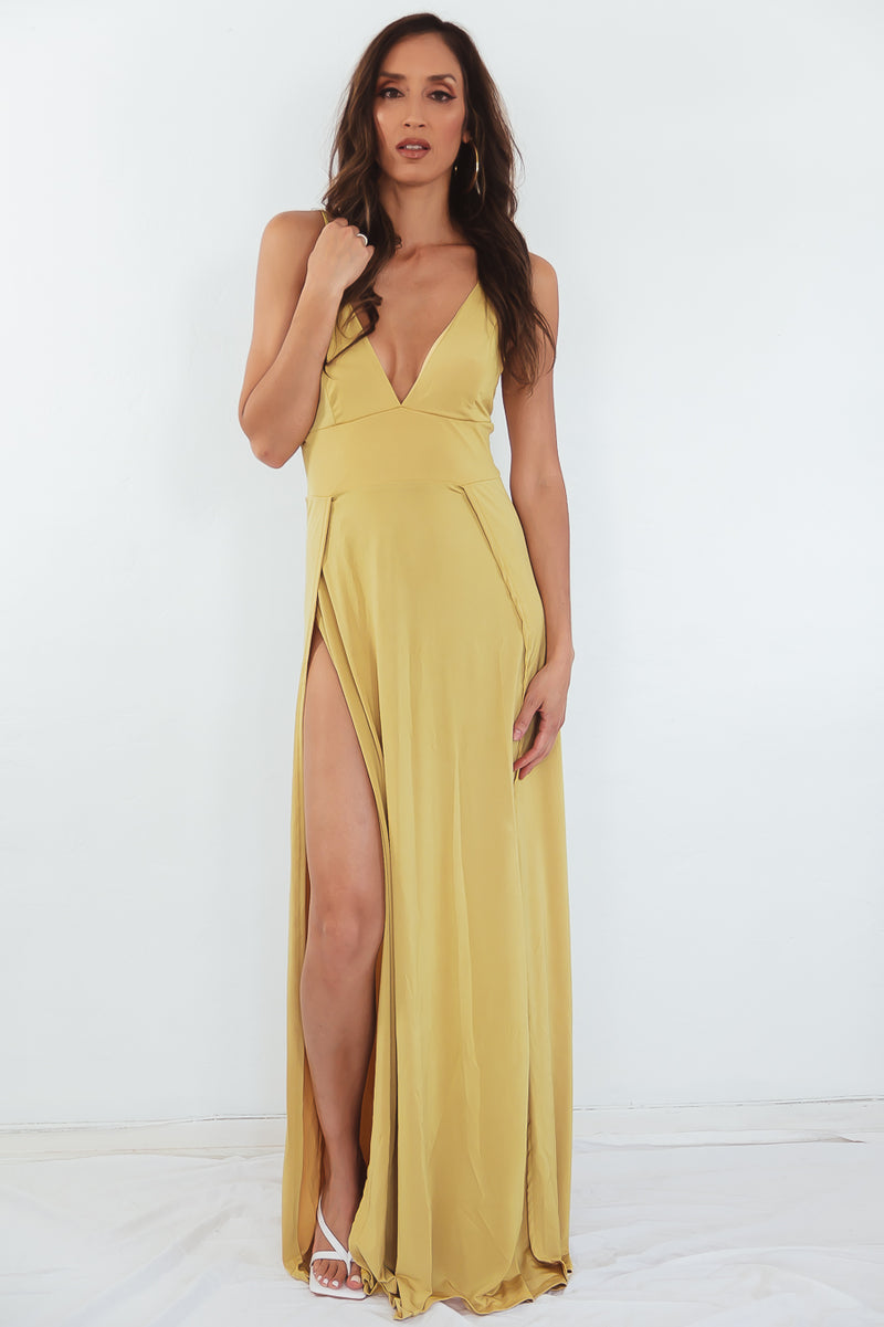 Let You Get Away High-Slit Maxi Dress