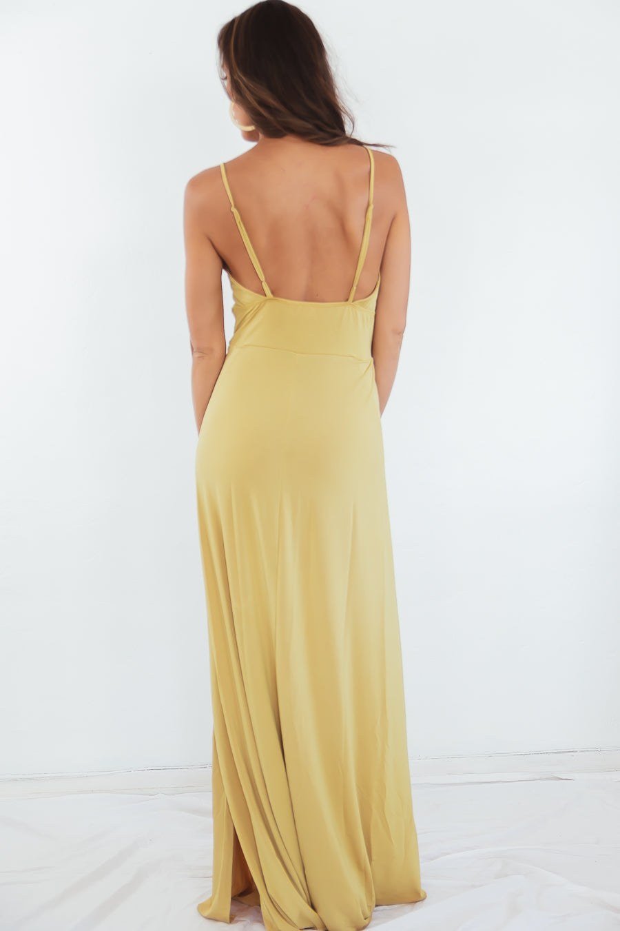 Let You Get Away High-Slit Maxi Dress M / MUSTARD / 04222 Let You Get Away High-Slit Maxi Dress M / MUSTARD / 04222