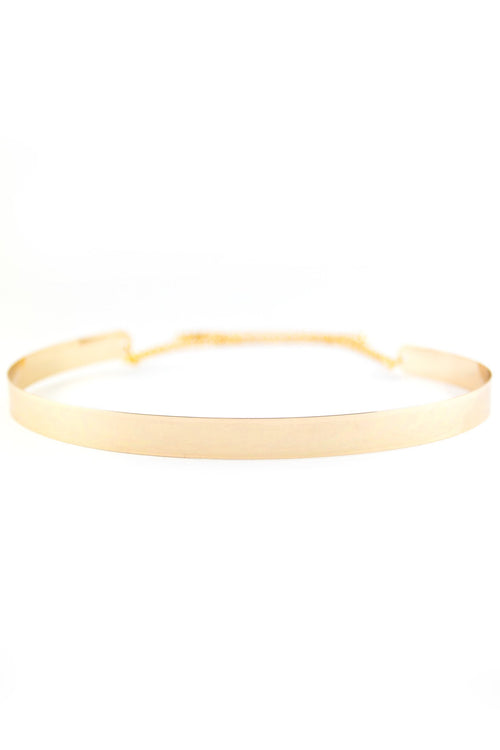 Narrow Gold Plated Cuff Belt - Haute & Rebellious