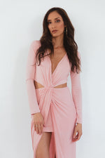 Lora High Slit Maxi Dress - Pink