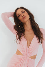 Lora High Slit Maxi Dress - Pink