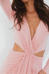 Lora High Slit Maxi Dress - Pink