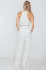 Pleated Wide Leg Pant