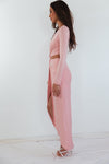 Lora High Slit Maxi Dress - Pink