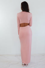 Lora High Slit Maxi Dress - Pink