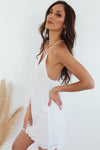 Eyelet Detail Mini Dress