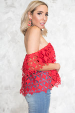 Off-Shoulder Crochet Top - Haute & Rebellious