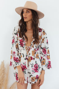 Floral Plunging-V Romper