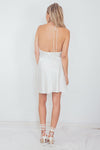 Halter Satin Dress - White