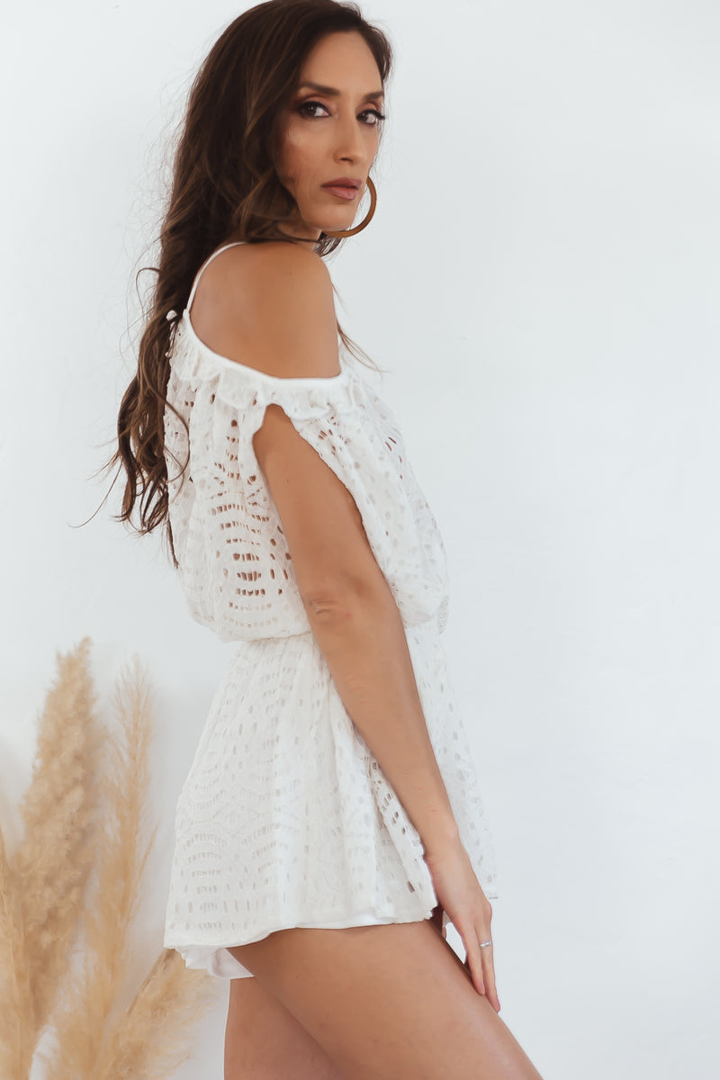 Alina Lace Romantic Romper