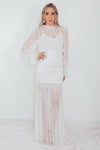 Long Lace Dress - White