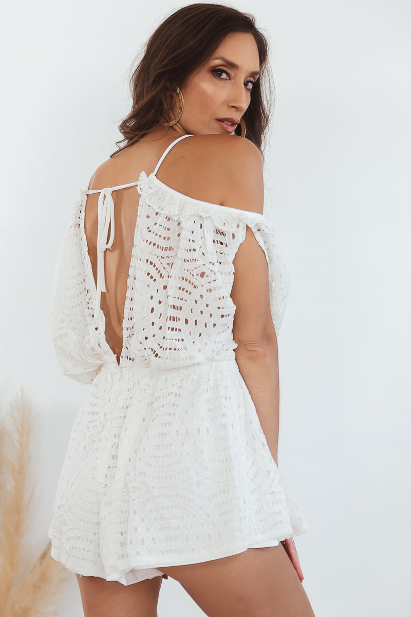 Alina Lace Romantic Romper