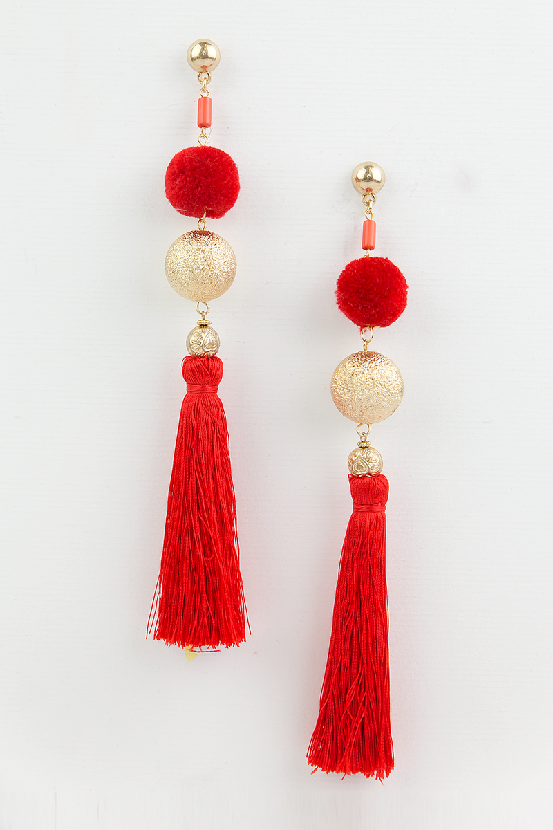 Whole Heart Long Fringe Earring - Haute & Rebellious