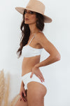 Sophia High Waisted Swimsuit Set - White