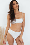 Sophia High Waisted Swimsuit Set - White