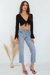 Wrap Velvet Crop Top