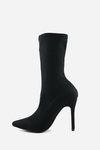 Pointy Sock Boots - Black