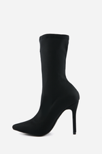 Pointy Sock Boots - Black