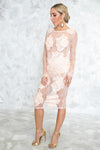 Floral Embroidery Midi Dress - Haute & Rebellious