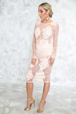 Floral Embroidery Midi Dress - Haute & Rebellious
