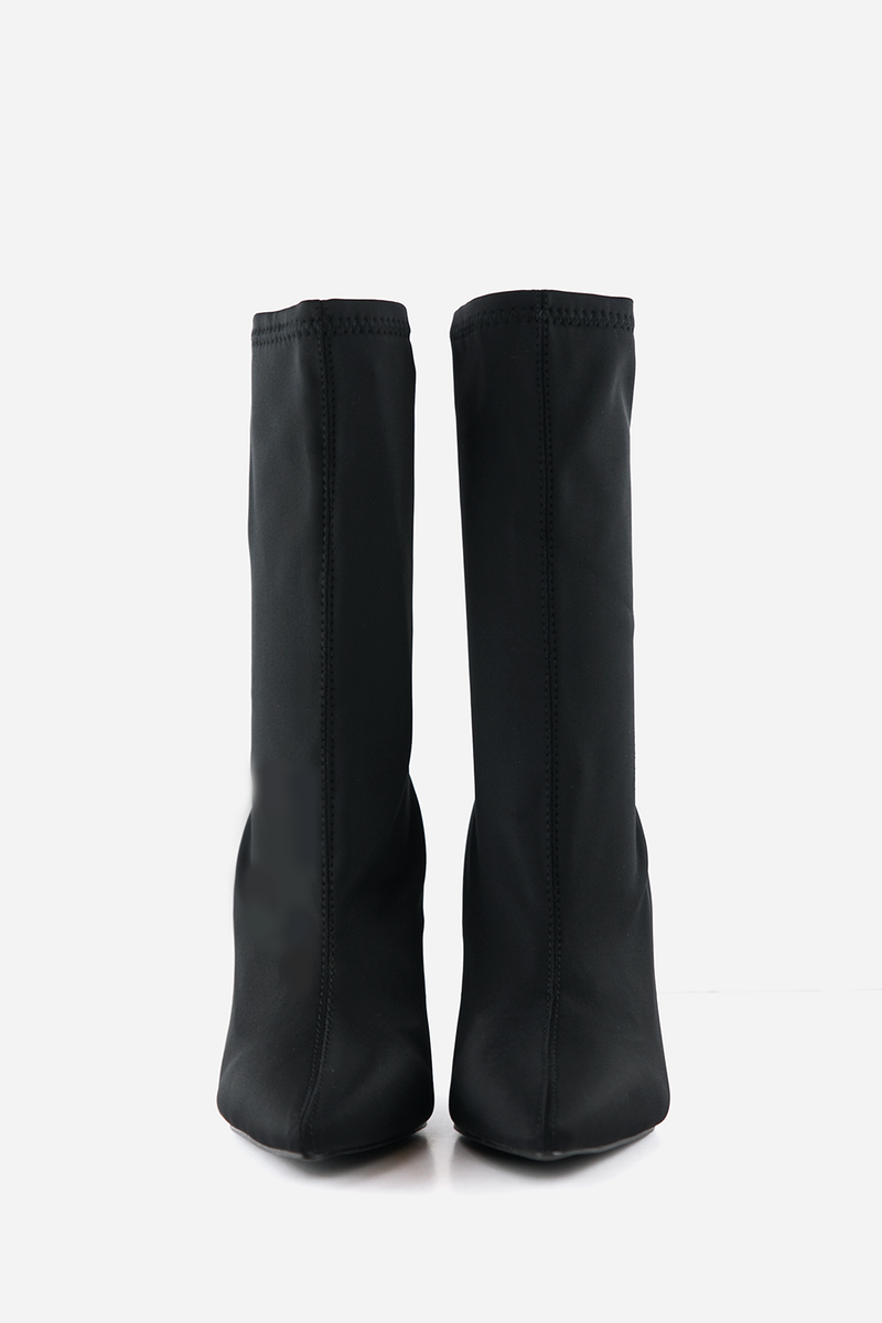 Pointy Sock Boots - Black