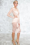 Floral Embroidery Midi Dress - Haute & Rebellious
