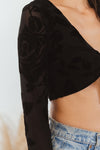 Wrap Velvet Crop Top