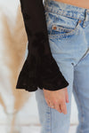 Wrap Velvet Crop Top