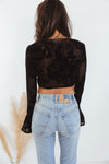 Wrap Velvet Crop Top