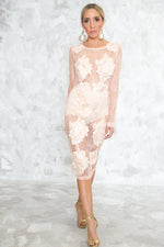 Floral Embroidery Midi Dress - Haute & Rebellious