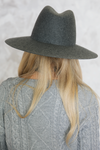 Litah Flat Brim Hat - Grey - Haute & Rebellious