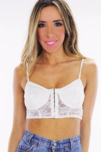 BRINA LACE BRALETTE - White - Haute & Rebellious