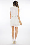 SAGE LACE CONTRAST BUTTON-UP DRESS - Haute & Rebellious