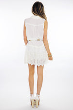 SAGE LACE CONTRAST BUTTON-UP DRESS - Haute & Rebellious
