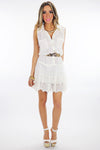 SAGE LACE CONTRAST BUTTON-UP DRESS - Haute & Rebellious