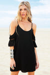 Rayla Off-Shoulder Dress - Black - Haute & Rebellious