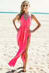 Nuri High-Slit Maxi Dress - Pink - Haute & Rebellious