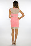 NEON LACE CONTRAST BODYCON DRESS - Haute & Rebellious