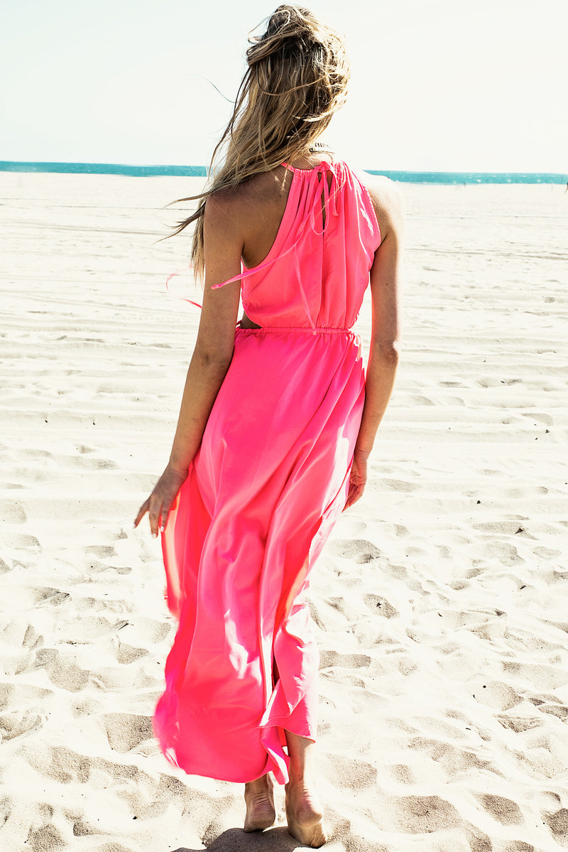 Nuri High-Slit Maxi Dress - Pink - Haute & Rebellious